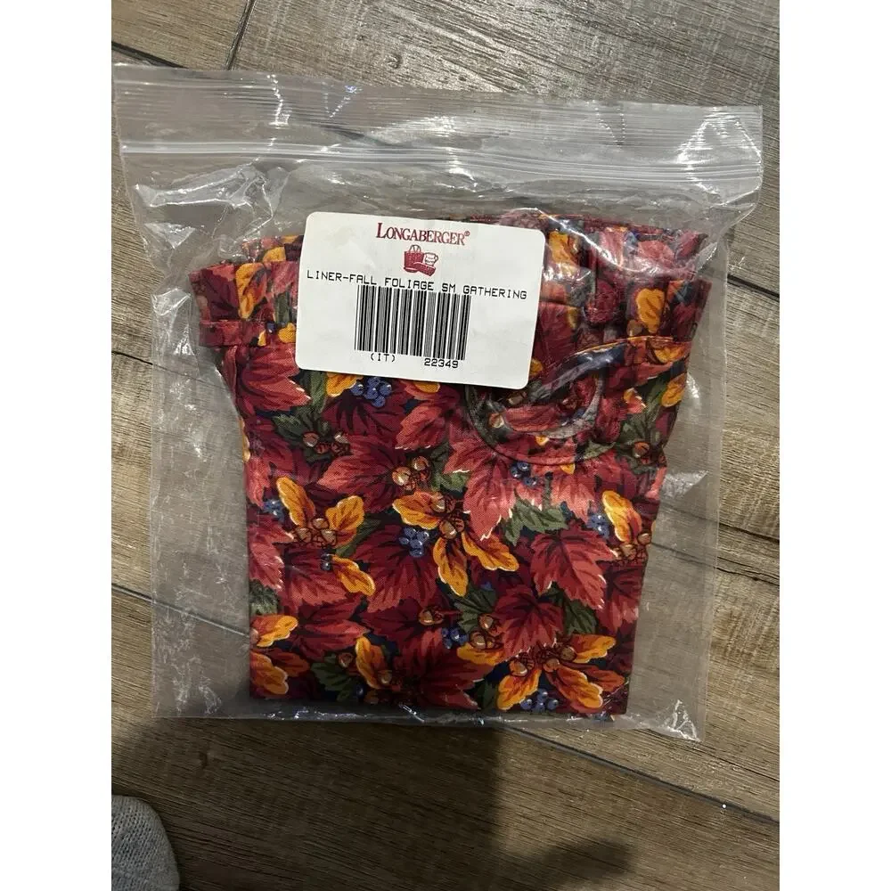 Longaberger Fall Foliage Liner Small Gathering Basket NEW